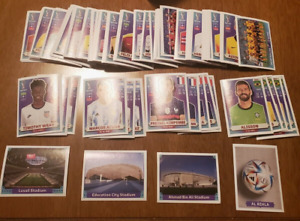 2022 Panini FIFA World Cup Qatar Soccer Sticker lot 200+ Base white stickers NM