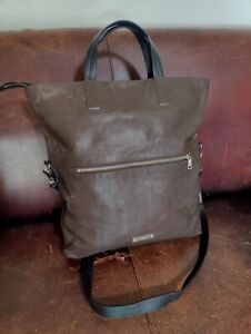Coach  Men Foldover Tote Bag Brown/ Taupe X large Computer Carry On