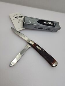 Vintage KABAR 1030 USA Trapper Knife 1980’s to 90's Delrin Handles NOS W/Box