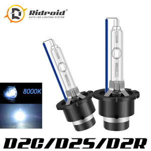 PAIR 8000K D2S D2R D2C HID Xenon Bulbs Factory Headlight HID Replacement Blue (For: 2009 Mazda 6)