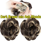 Donut Updo Chignon Synthetic Hair Bun Clip On Ponytail With Drawstring Clip-In
