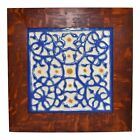 Rookwood Faience Arts And Crafts Pottery Stylized Flowers Blue Framed Tile 3108Y