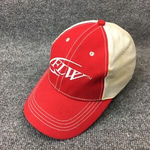 FLW Hat Cap Strap Back Mens Red White Bass Fishing Tournament Adjustable Outdoor