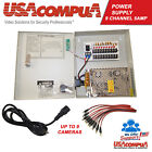 9 CH Power Supply CCTV Camera 9 Port 12V 5A DC+ Pigtail Auto Reset professional