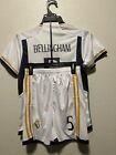 Real Madrid Home Jersey - Shirt With Shorts Kids Size 10 - Bellingham # 5