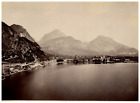 Italy, Riva del Garda Vintage Albumen Print, Albumin Print 19.5x26.5