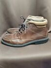 Dockers Mens Leather Boots Size 11 Brown Work Rugged Lace-up Ankle