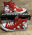 Converse x Peanuts Chuck Taylor All Star Hi Red Shoe Sneaker Mens Size 8-14