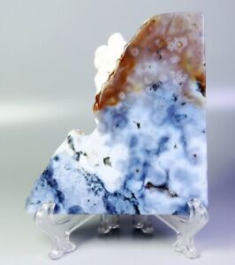 Best Natural Polished Ocean Jasper Agate Quartz Crystal Slice Stone Reiki Stand