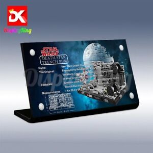 Display King-Acrylic Display plaque for Lego Death Star Trench Run Diorama 75329