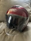 Shoei J-Cruise Motorcycle Helmet Large Red Open Face