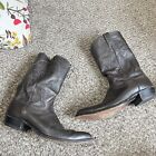 Vintage Justin Men's Size 13 C Brown Smooth Ostrich Leather Western Cowboy Boots