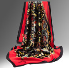 43 Square 100% Silk satin Scarf Women large Shawl Wrap red black yellow G001-011