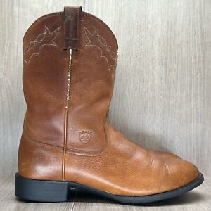 Ariat Boots Mens Size 12D ATS Support Pull On Western Leather Tan Brown 35519