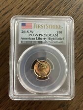 2018 W $10 AMERICAN LIBERTY HIGH RELIEF PCGS PR69DCAM FIRST STRIKE COIN