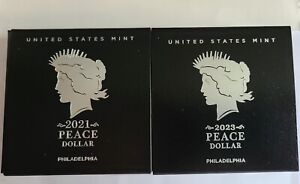2021 P & 2023 P Peace Silver Dollars