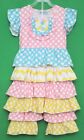 Rya Bella Toddler Girl 4T Adorable Colorful Polka-Dot Ruffle Outfit *EUC*