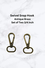 Swivel Snap Hook, Set of Two 3/4 inch for Bag Making- Antique Brass
