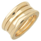 Authentic BVLGARI B-Zero1 Ring 3 Band K18 750 Yellow Gold #49 US4.5-5 Used F/S