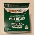 Hempvana Maximum Strength  Pain Relief Cream.  4 OZ.  New Org Box Exp 2025