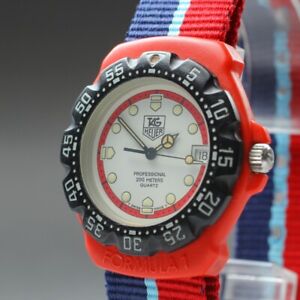 [Exc+5] TAG Heuer Formula 1 385.513/1 White Black Red Quartz Boy's Watch JAPAN