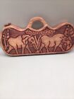 Vtg Hand Carved Mancala Board Game African Game Wood Carry Case Jungle Animals!