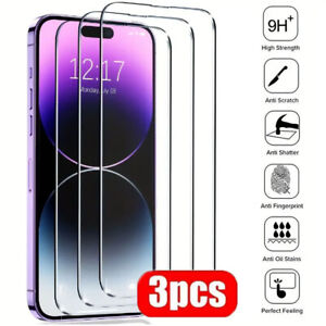 Tempered Glass Screen Protector For iPhone 14 13 12 11 Pro Max X XS XR 8 7 6