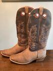 Boulet Square Toe Leather Western Cowboy Boots Men's Size 12D