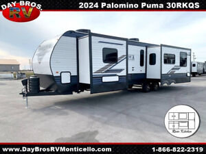 New Listing24 Palomino Puma 30RKQS Travel Trailer Towable RV Camper 2 Slides Sleeps 6