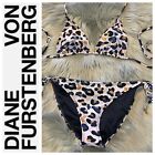 Diane Von Furstenberg Soleil Swim Leopard Animal Print Bikini Size Small