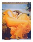Flaming June by Lord Leighton 32x24 Museum Art Print Reclining Woman in Orange