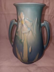 New ListingRoseville Pottery Blue Iris Vase
