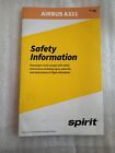 Spirit Airlines Airbus A321 Safety Card Safety Instruction Card. 08/22
