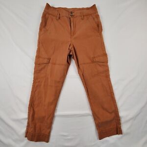 CAbi Womens Pants Size 0 Brown Rust Cargo Straight Leg Cotton Gorp Basic Minimal