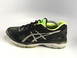 Asics Men's GEL-KAYANO 23  Running Shoes. Size 9 M MODEL T646N Black Green