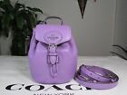 NWT Coach Pebble Leather Amelia Convertible Backpack CL408 Iris