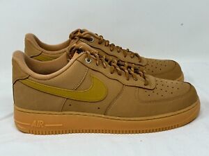 Nike Air Force 1 Wheat Flax Brown Sneakers, Size 11 NOBOXLID CJ9179-200