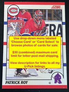 Hockey 1990-91 SCORE (001-220) - U PICK - Sharp High Grade Cards - NRMT to MINT