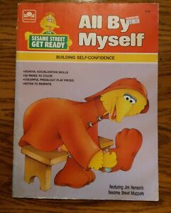 Vintage Sesame Street Get Ready Golden Coloring Book Self-Confidence