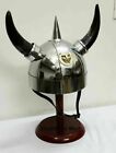 Helmet Viking Horns Medieval Armor Warrior Costume Steel Halloween Knight Gift