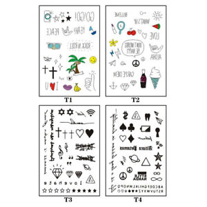 Fashion Beauty Temporary Fake Tattoo Stickers Easy Use w/ Water for Men or Women