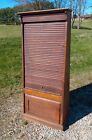 Antique Oak Tambour Roll Front Map Cabinet Rand McNally Co 1905