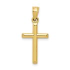 14k Yellow Gold Cross Pendant Charm for Women or Girls - No Chain