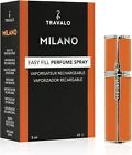 Travalo Milano Perfume Atomizer Travel Refill U-Change System Single, Orange