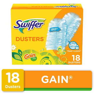 Swiffer Dusters Multi-Surface Duster Refills, with Gain Original Scent,18 Count,