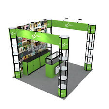 10ftx10ft Twist Towers Trade Show Display Booth Kit with Custom Graphic Print