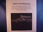1965 Ford MUSTANG factory whl'sale cost/dealer retail pricing for cars + options
