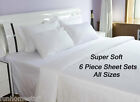 6 PIECE DEEP POCKET 2100 COUNT HOME COLLECTION SERIES ULTRA SOFT BED SHEET SET