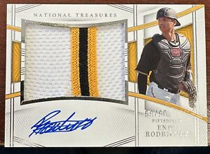 New ListingENDY RODRIGUEZ #99/99 AUTO JERSEY PATCH 2023 NATIONAL TREASURES PITTSBURGH