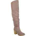 Journee Collection Womens Kaison Over The Knee Boots Taupe Size 9